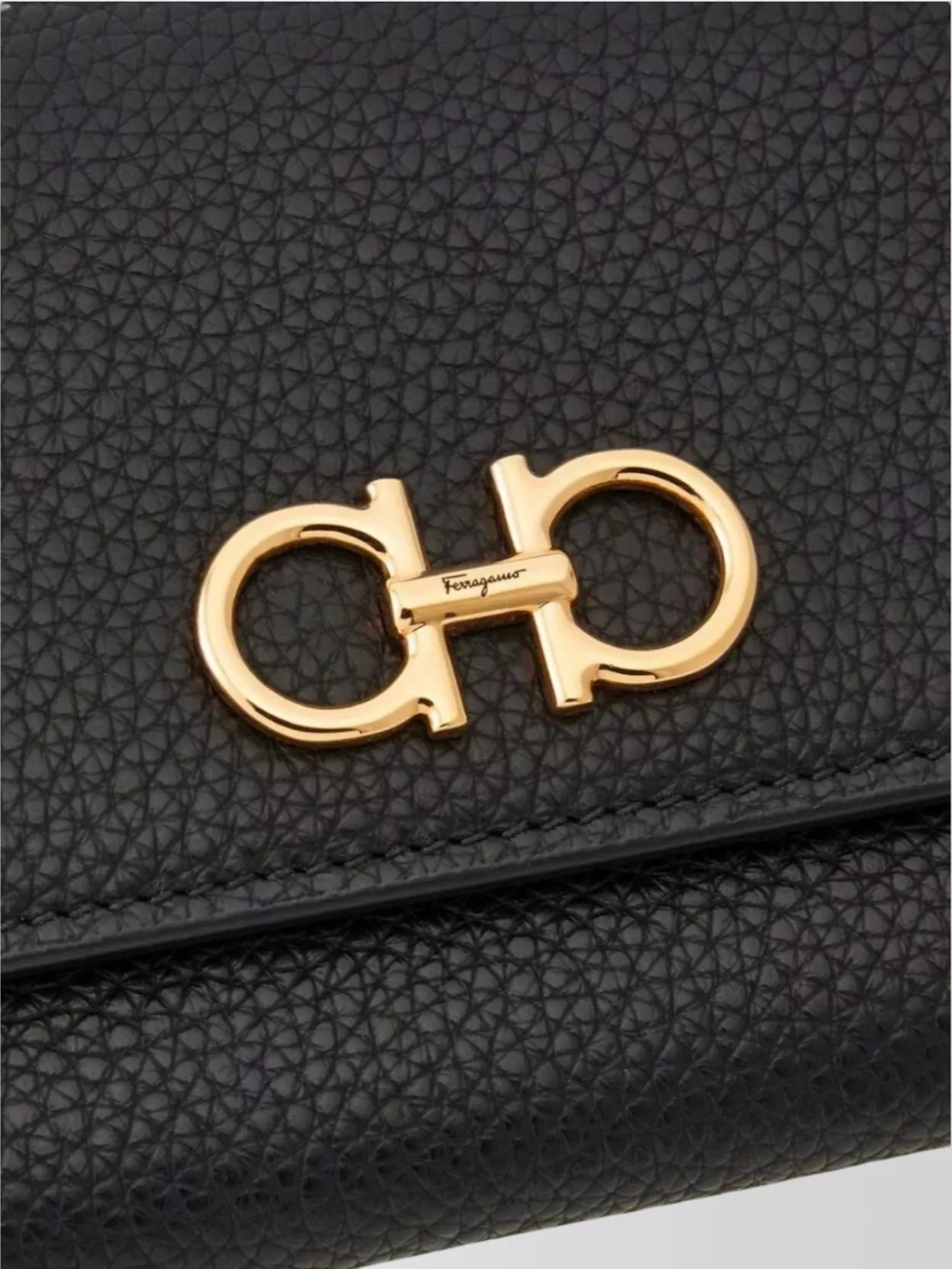 Ferragamo Gancini Shoulder Strap Wallet