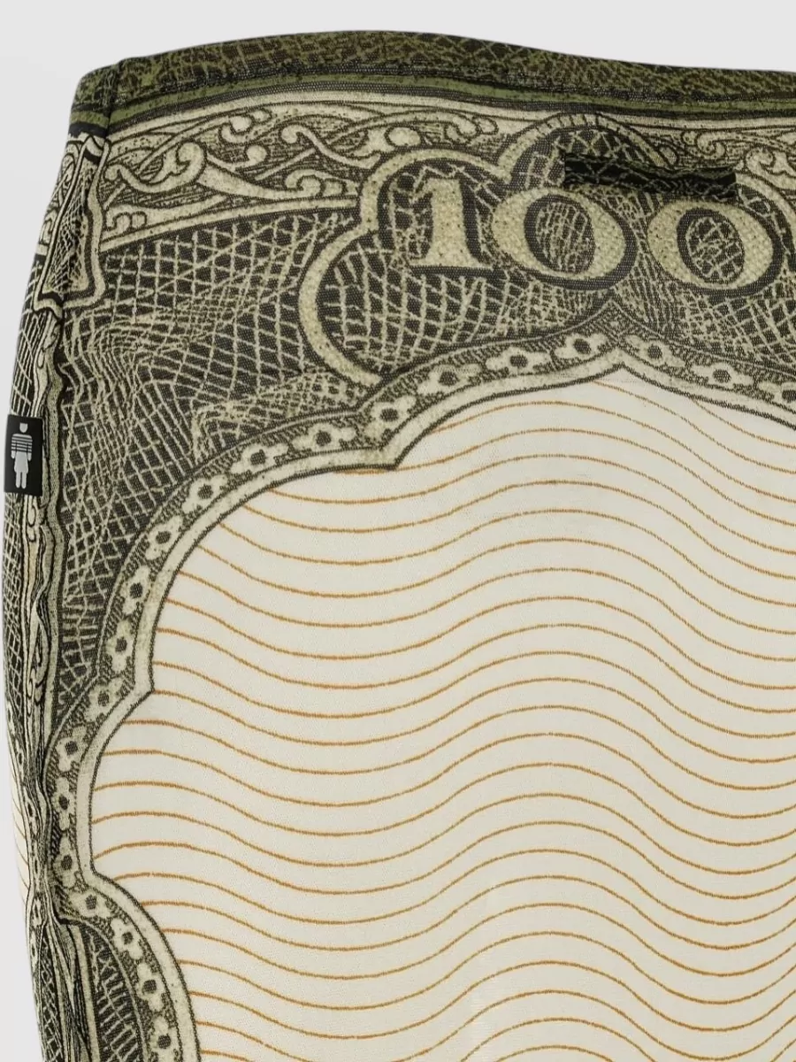 Jean Paul Gaultier High Waist Midi Skirt Bodycon Print