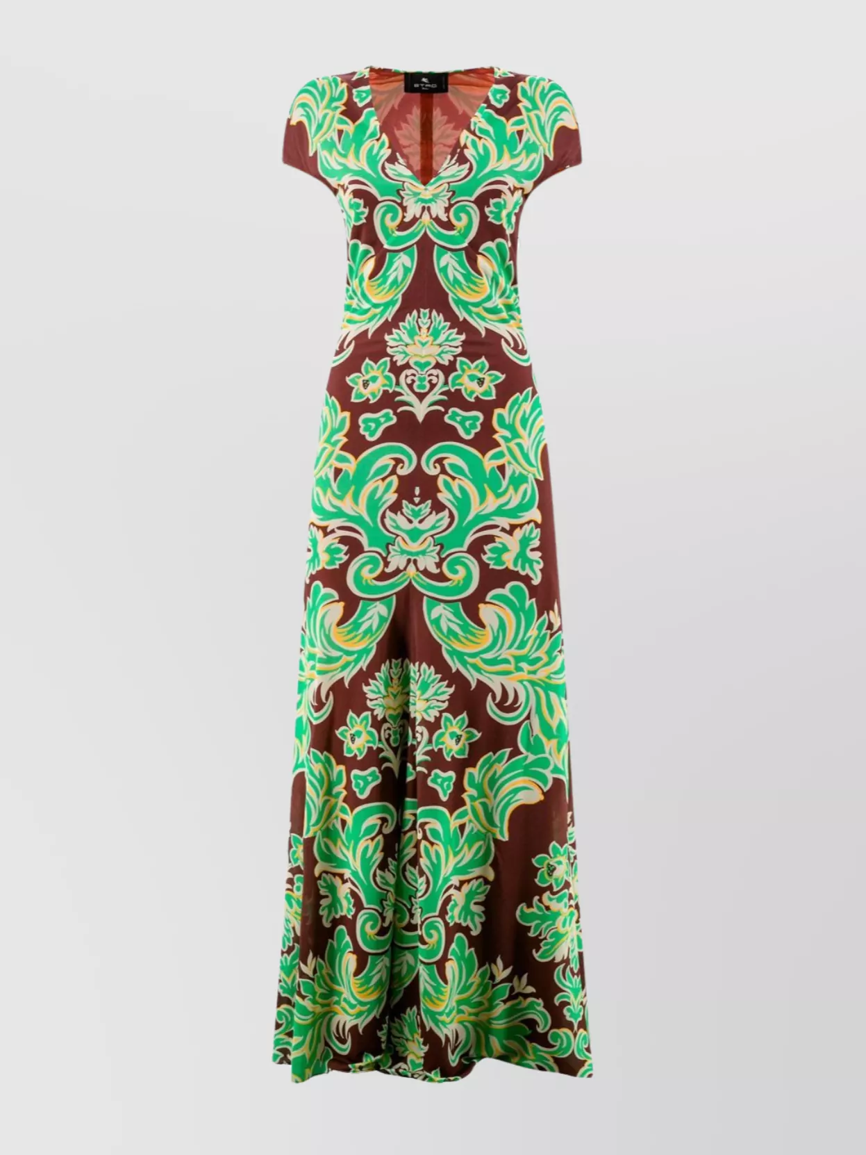 Shop Etro Jersey Dress With Floral Pattern And Venus Print