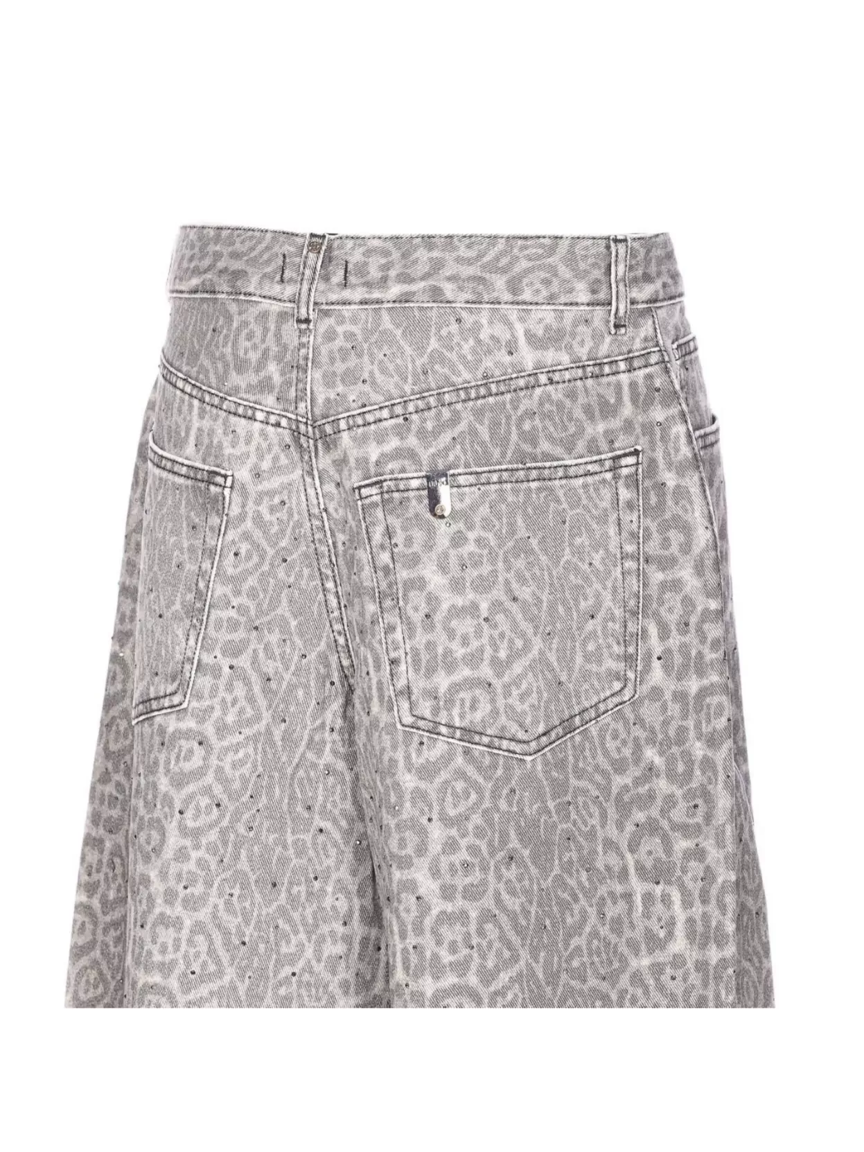 Liu Jo Animal Print Jeans With Pockets And Strass