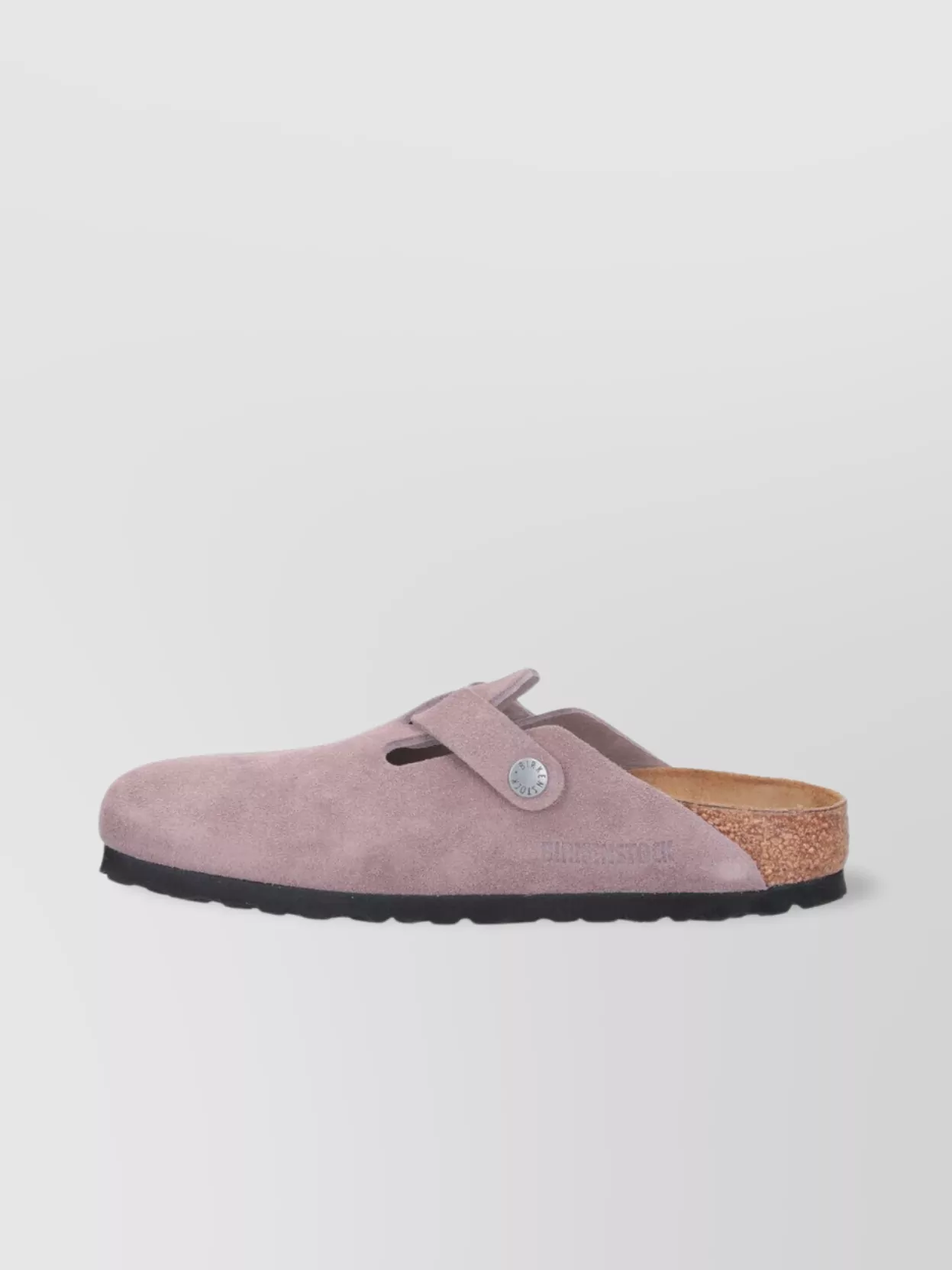 Birkenstock Buckle Suede Mules Rubber Sole