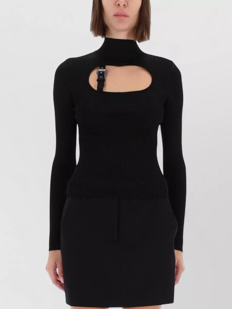 Versace Jeans Couture Ribbed Knitted Top