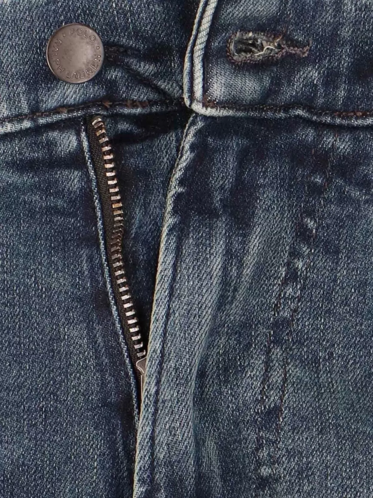 Polo Ralph Lauren Straight Trousers With Belt Loops And Faded Effect