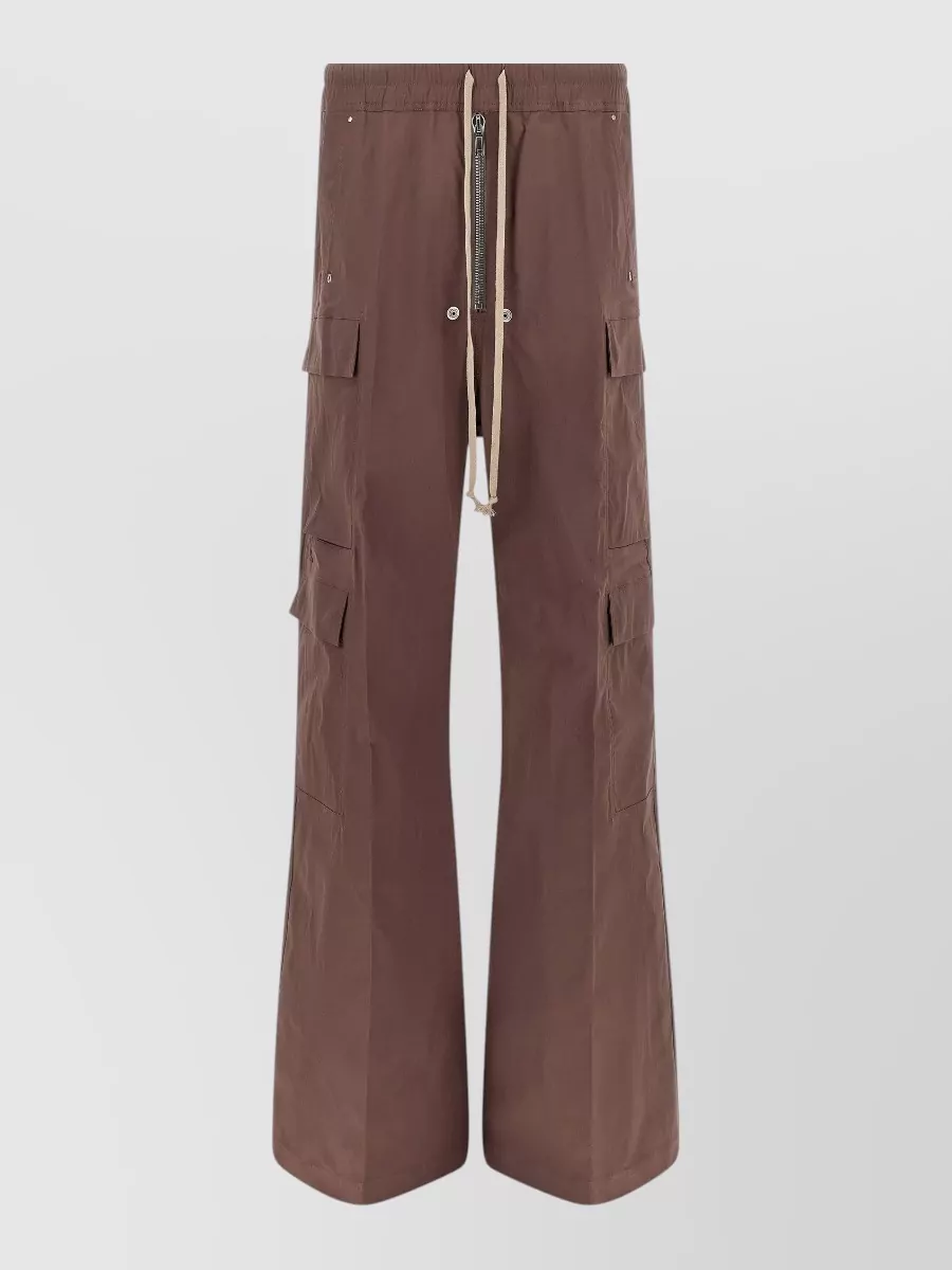 Rick Owens cotton flared wide-leg cargo shorts