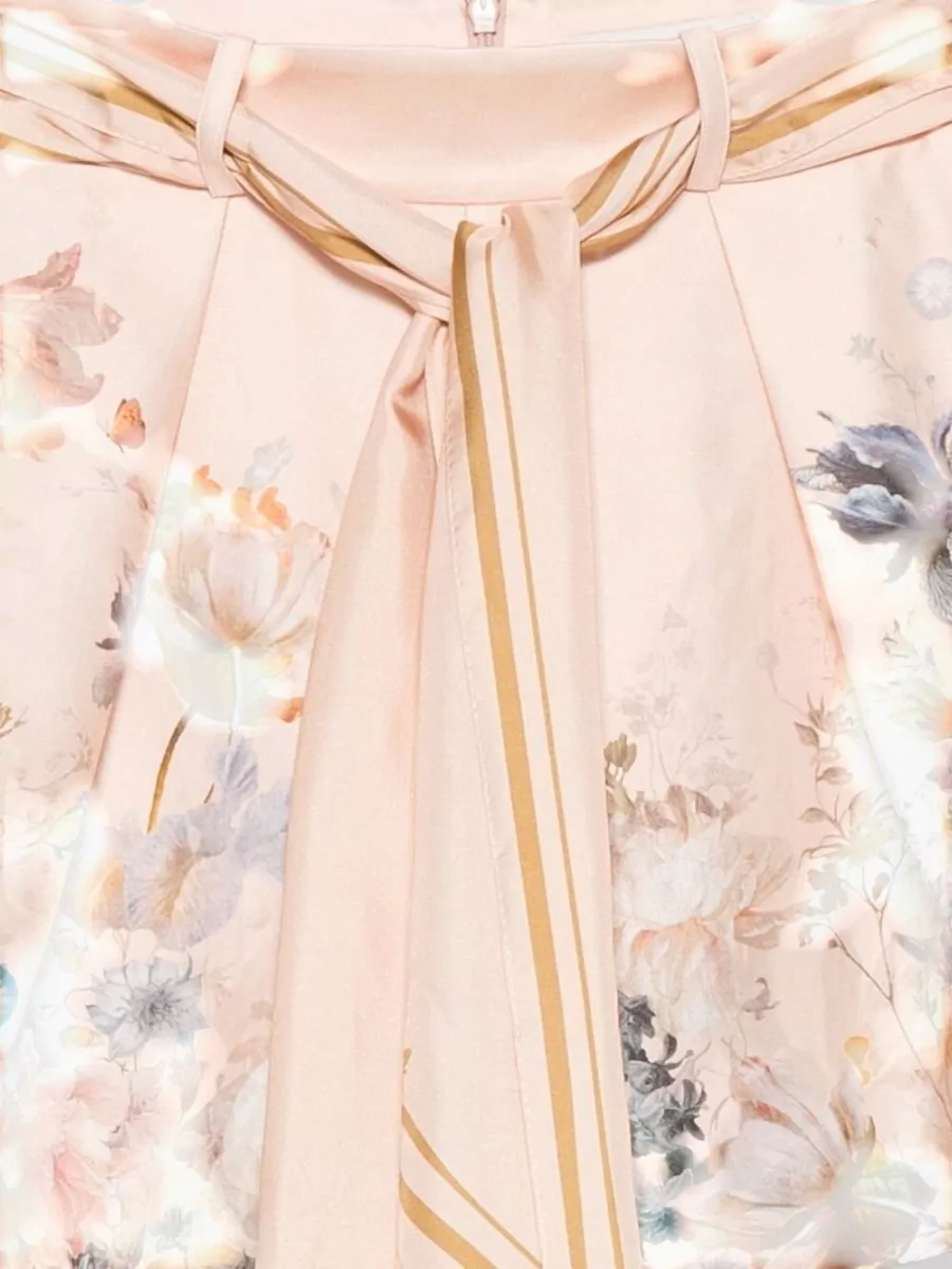 Zimmermann Silk High-Rise Floral-Print Bermuda Shorts