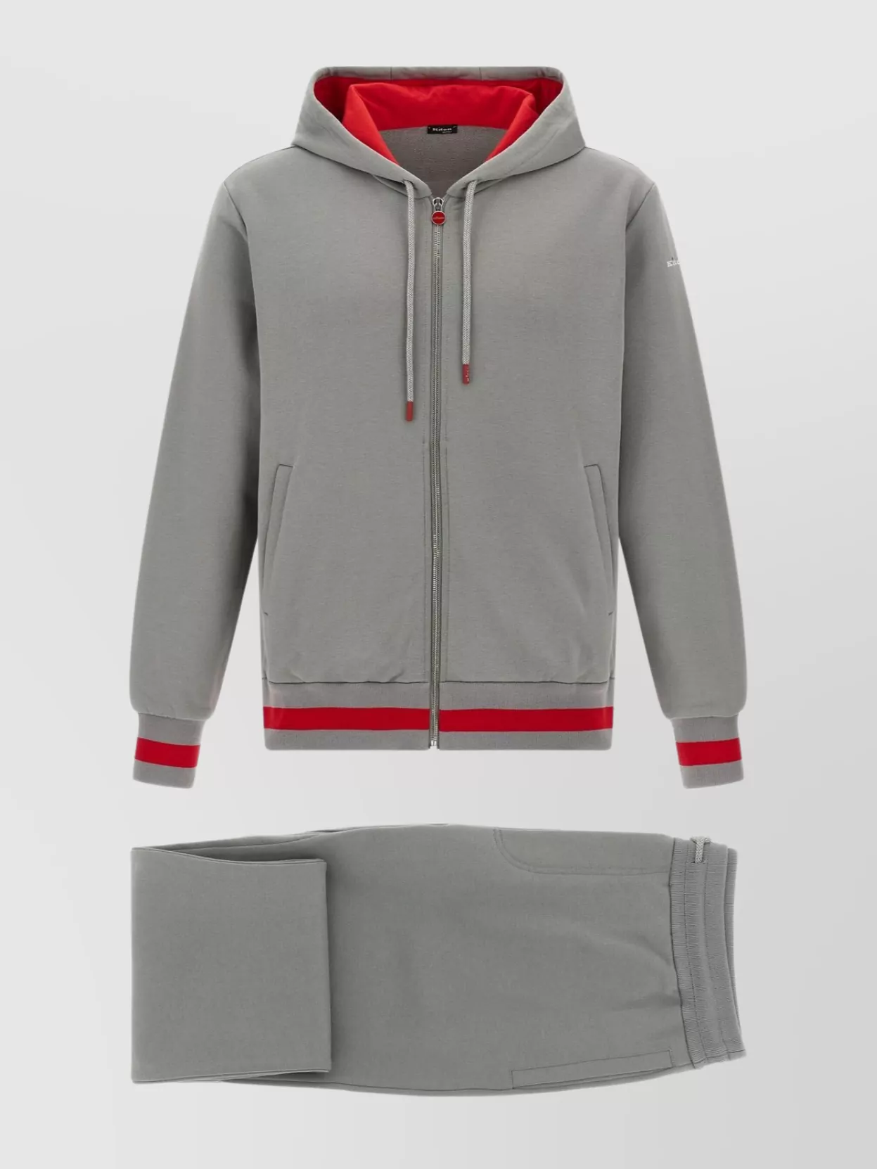 Kiton Hooded Tracksuit Featuring Drawstring Waist