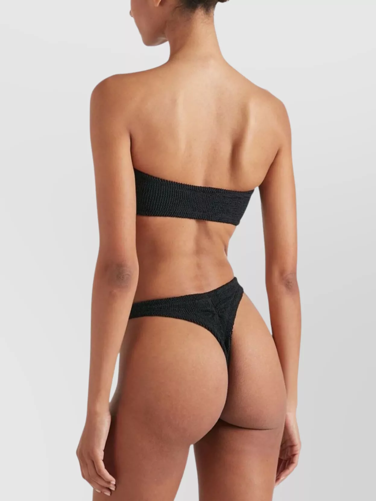 Hunza G Tina Bikini Textured Bandeau Top