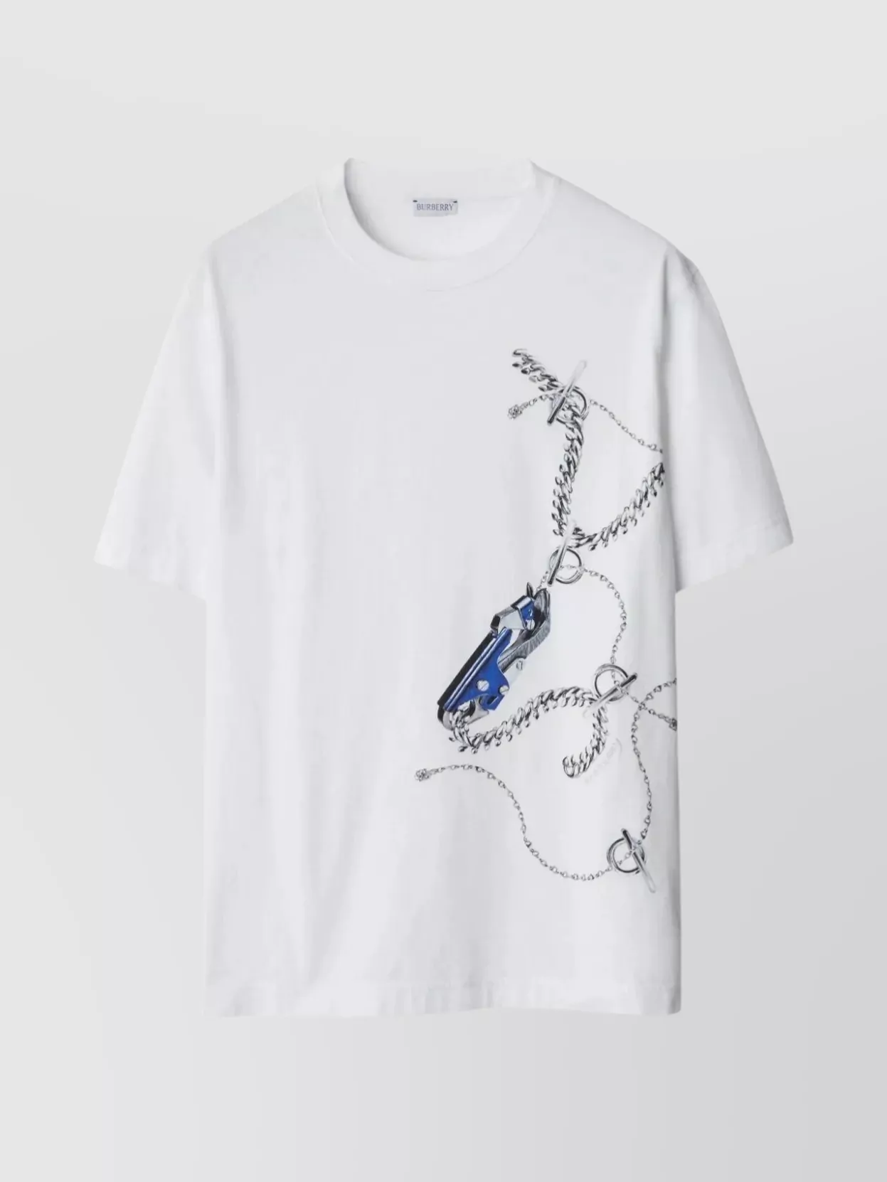 Shop Burberry Graphic Charm Cotton T-shirt