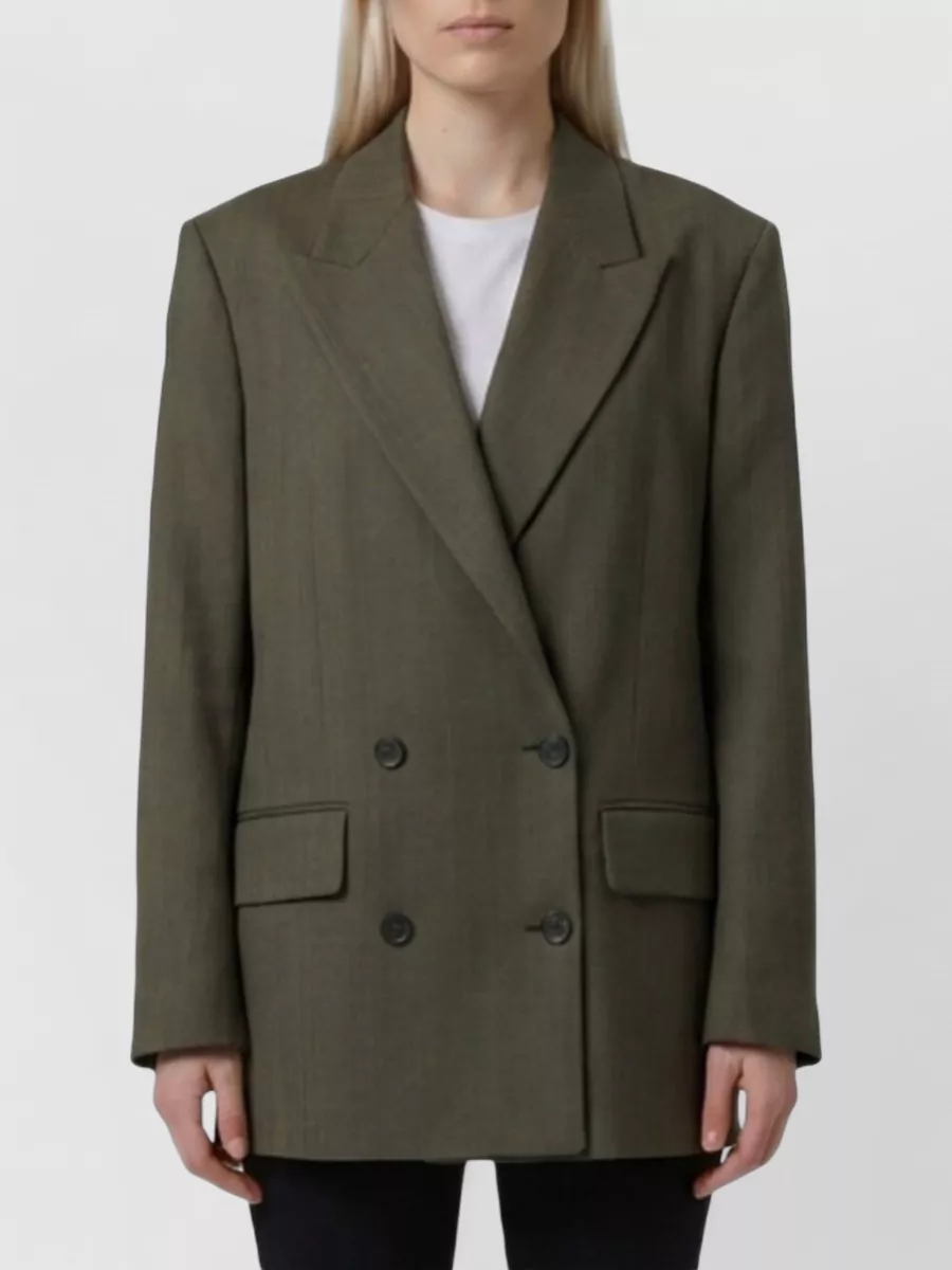 Golden Goose pinstripe double-breasted suit jacket
