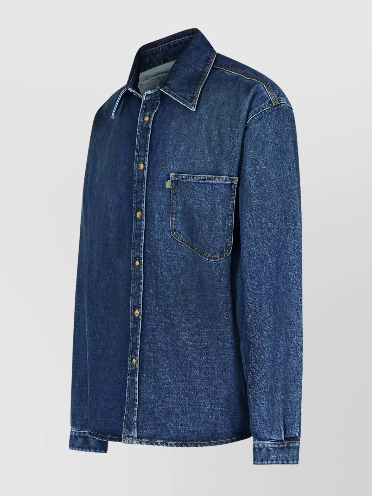Erl Denim Jacket Long Sleeves Collared Neck