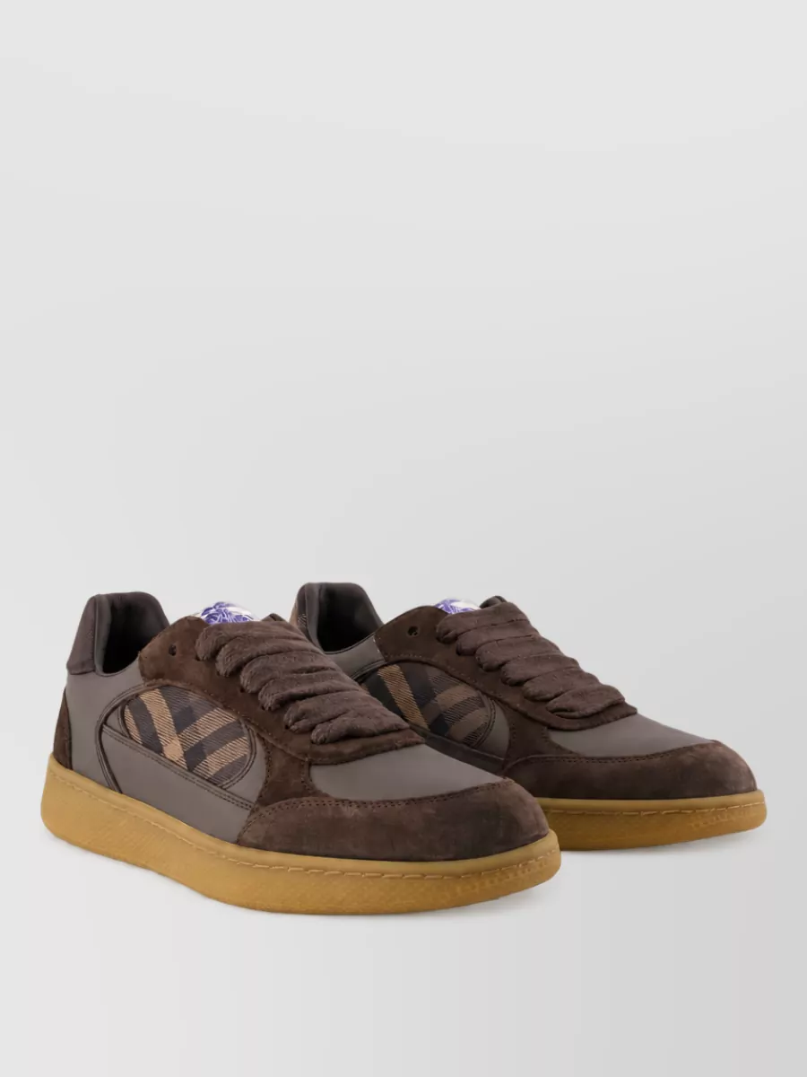 Burberry leather and suede low-top sneakers