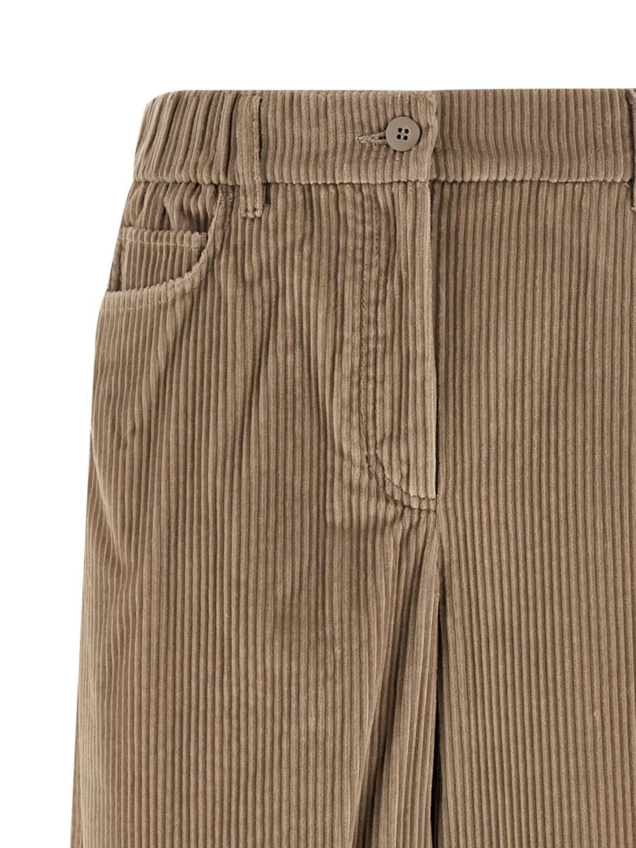 Weekend Max Mara Corduroy Trousers With Elastic Waistband And Pockets