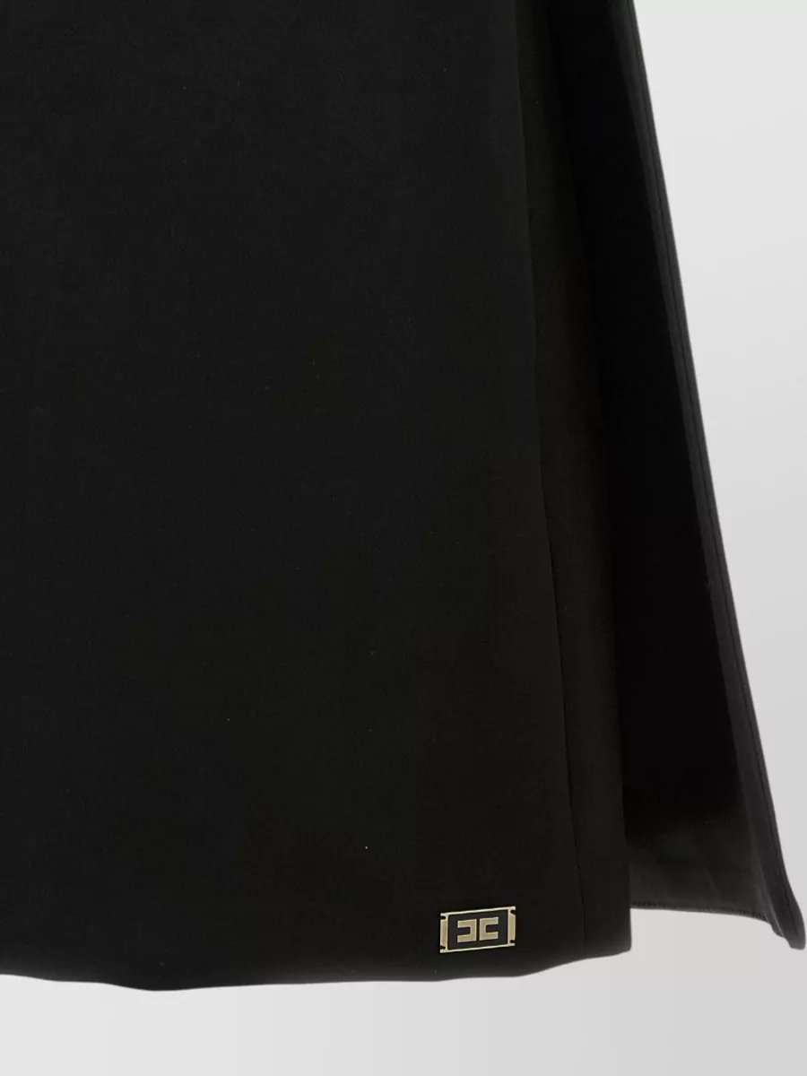 Elisabetta Franchi Duchesse Dress Deep V-Neck Mini Straps