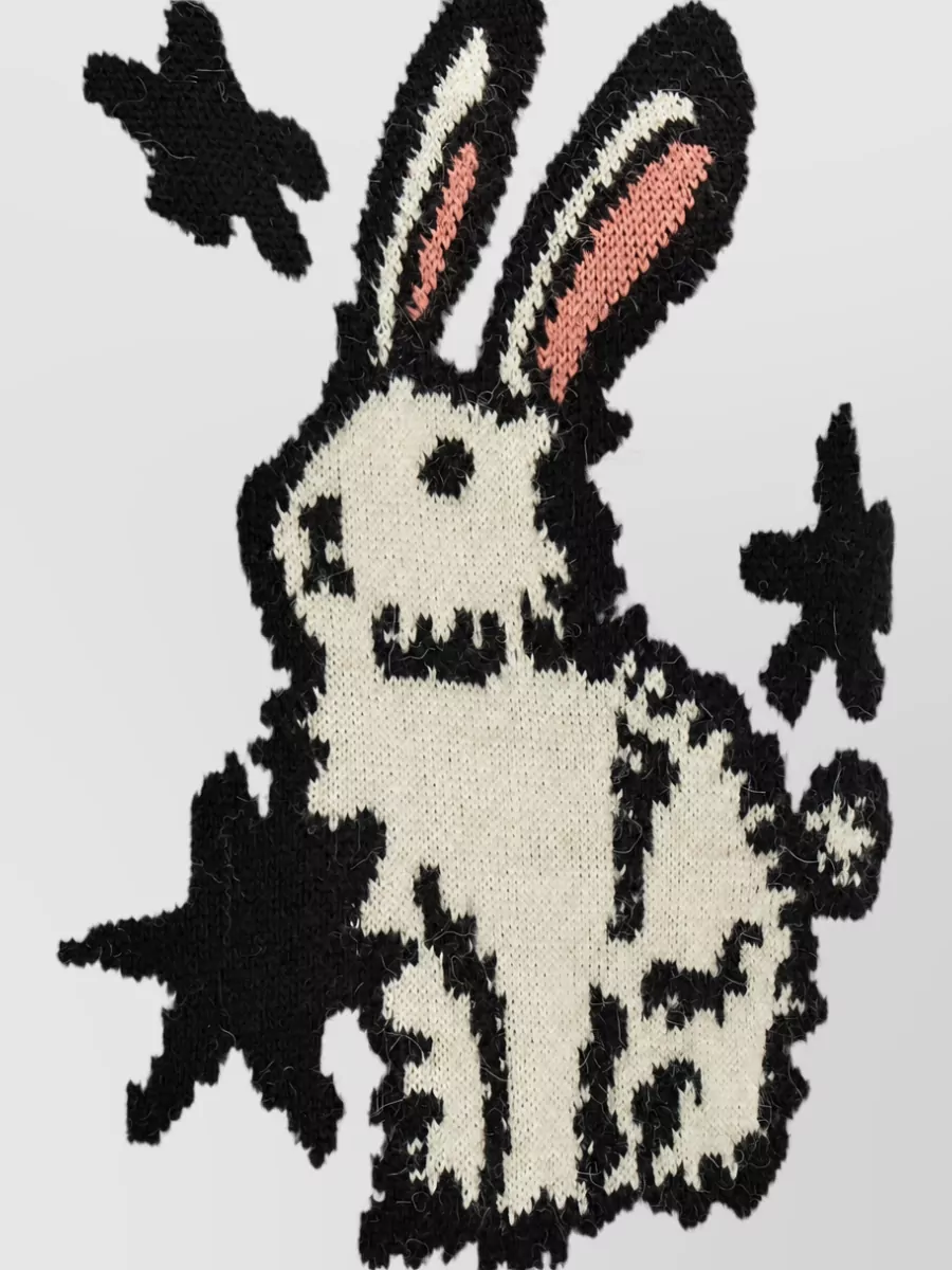 Weekend Max Mara Fine-Knit Rabbit-Intarsia Jumper