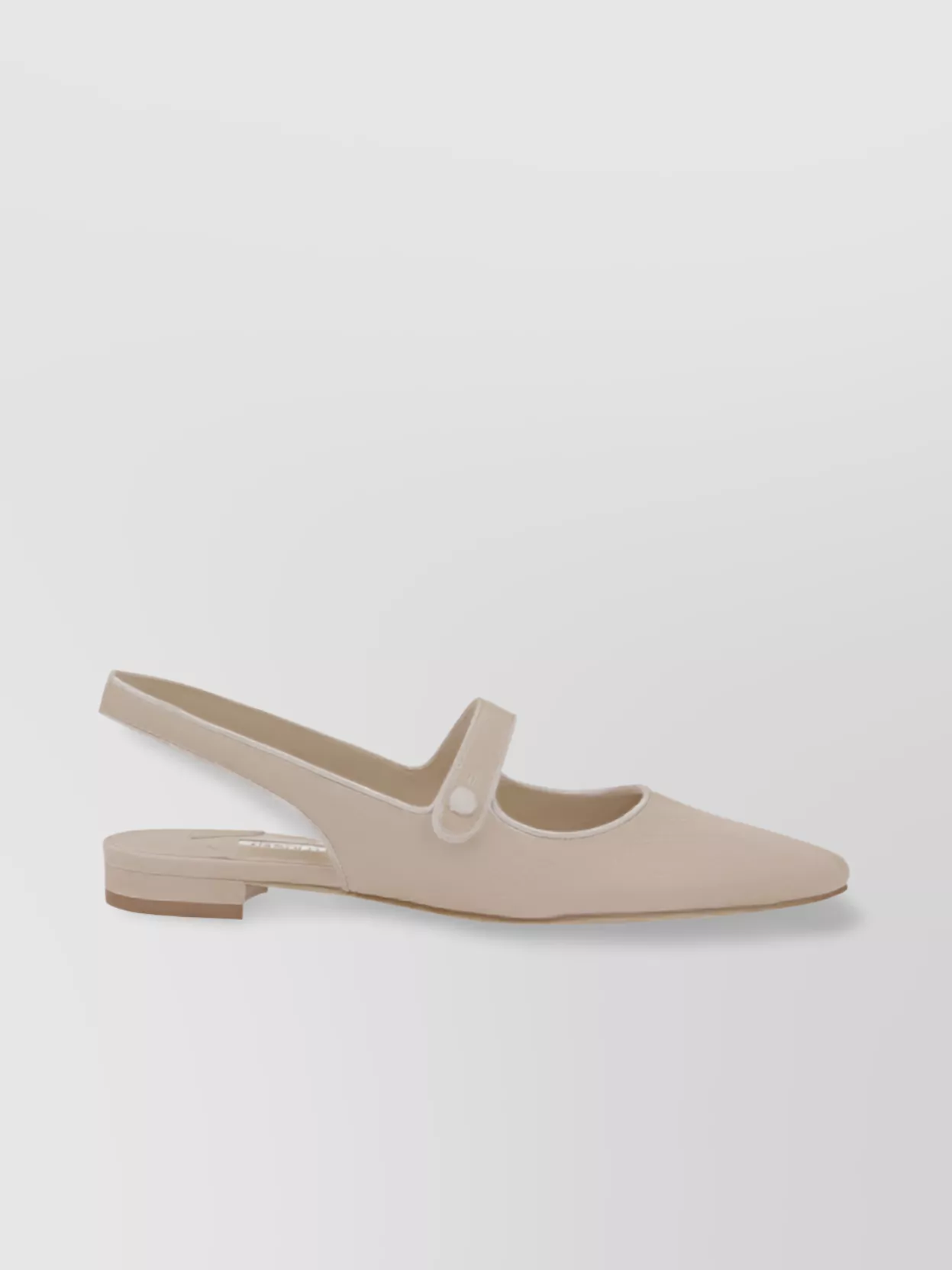 Manolo Blahnik Campariflatsli Leather Pointed Toe Ballerinas