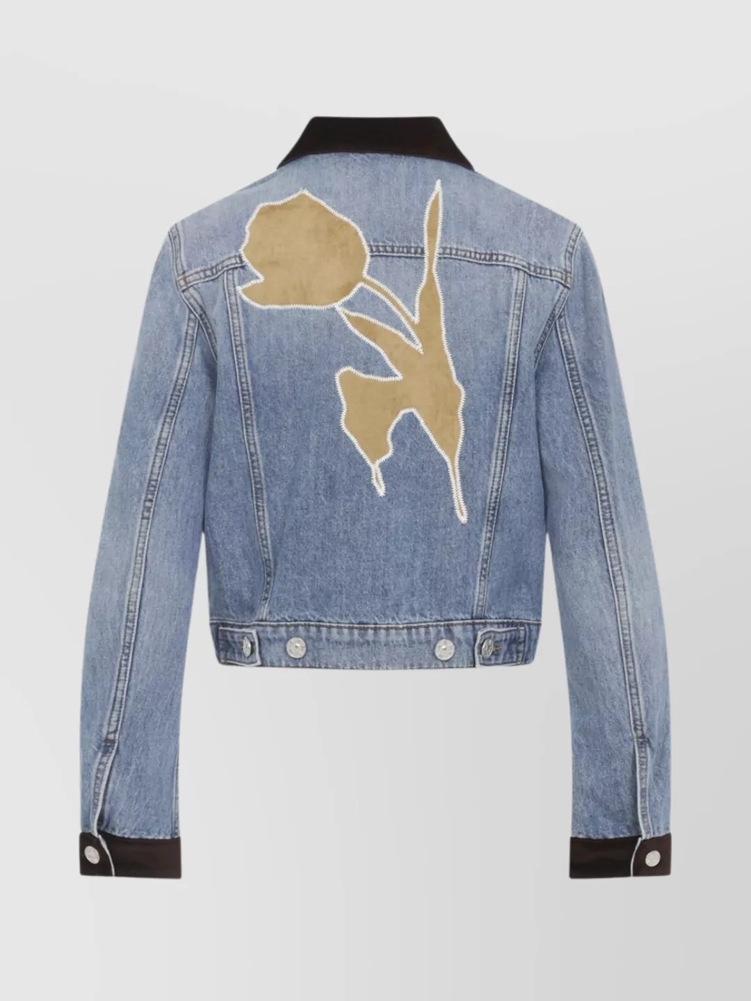 Marni Deep Blue Cotton Washed Bull Denim Trucker Cropped Jacket In Blue