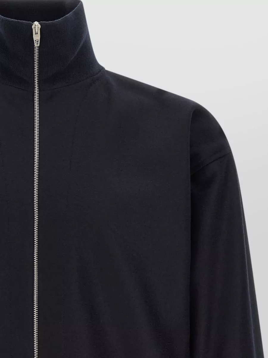 Jil Sander Wool Funnel Neck Zip Jacket