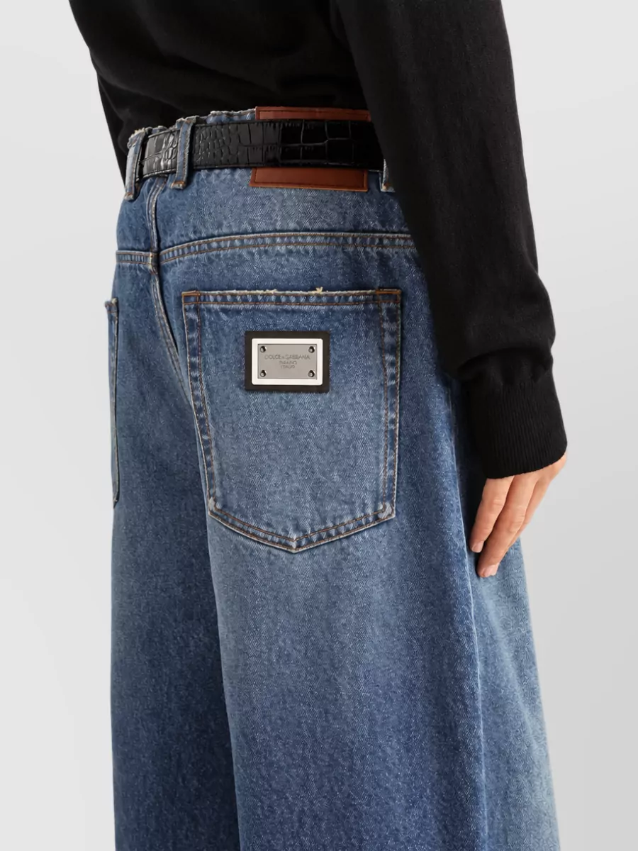 Dolce&Gabbana Oversized Pleated Denim Trousers