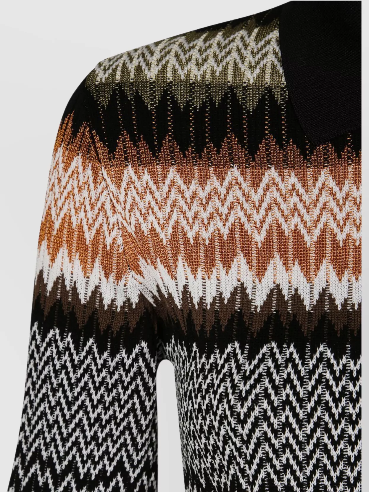 Missoni Polo Collared Chevron Pattern Long Sleeves