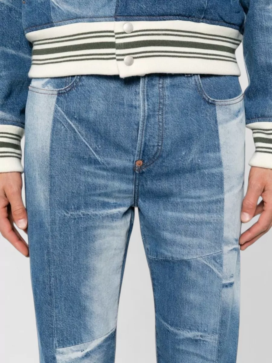 Kenzo Patchwork Straight-Leg Jeans