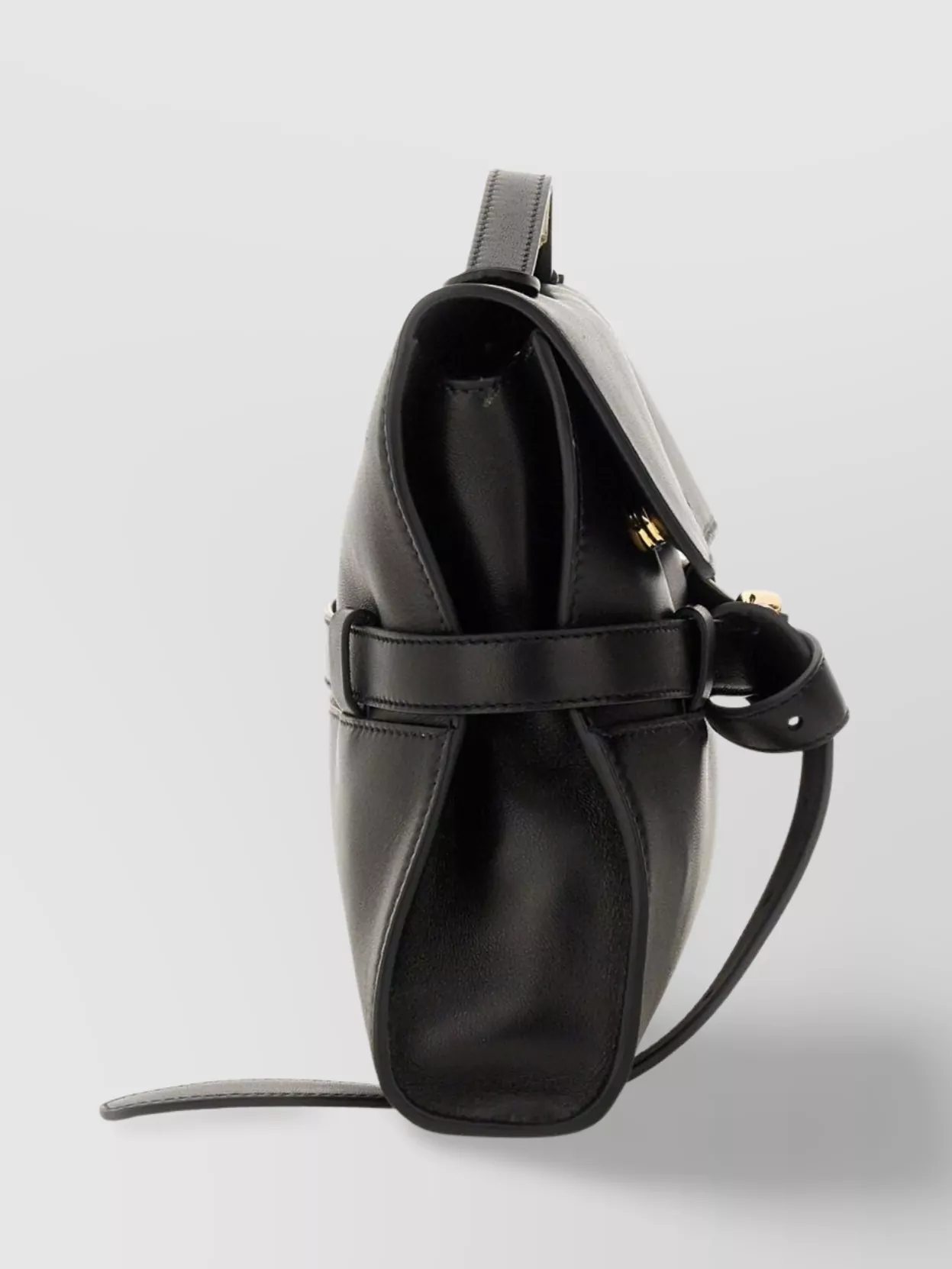 Moschino Leather "Tie Me" Clutch Handle