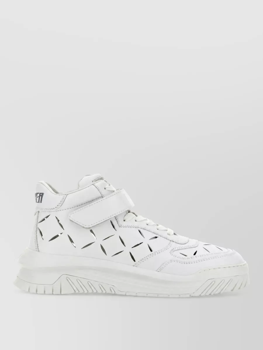 Versace Leather High-Top Sneakers