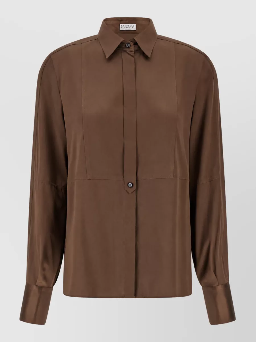 Brunello Cucinelli Silk long-sleeve shirt