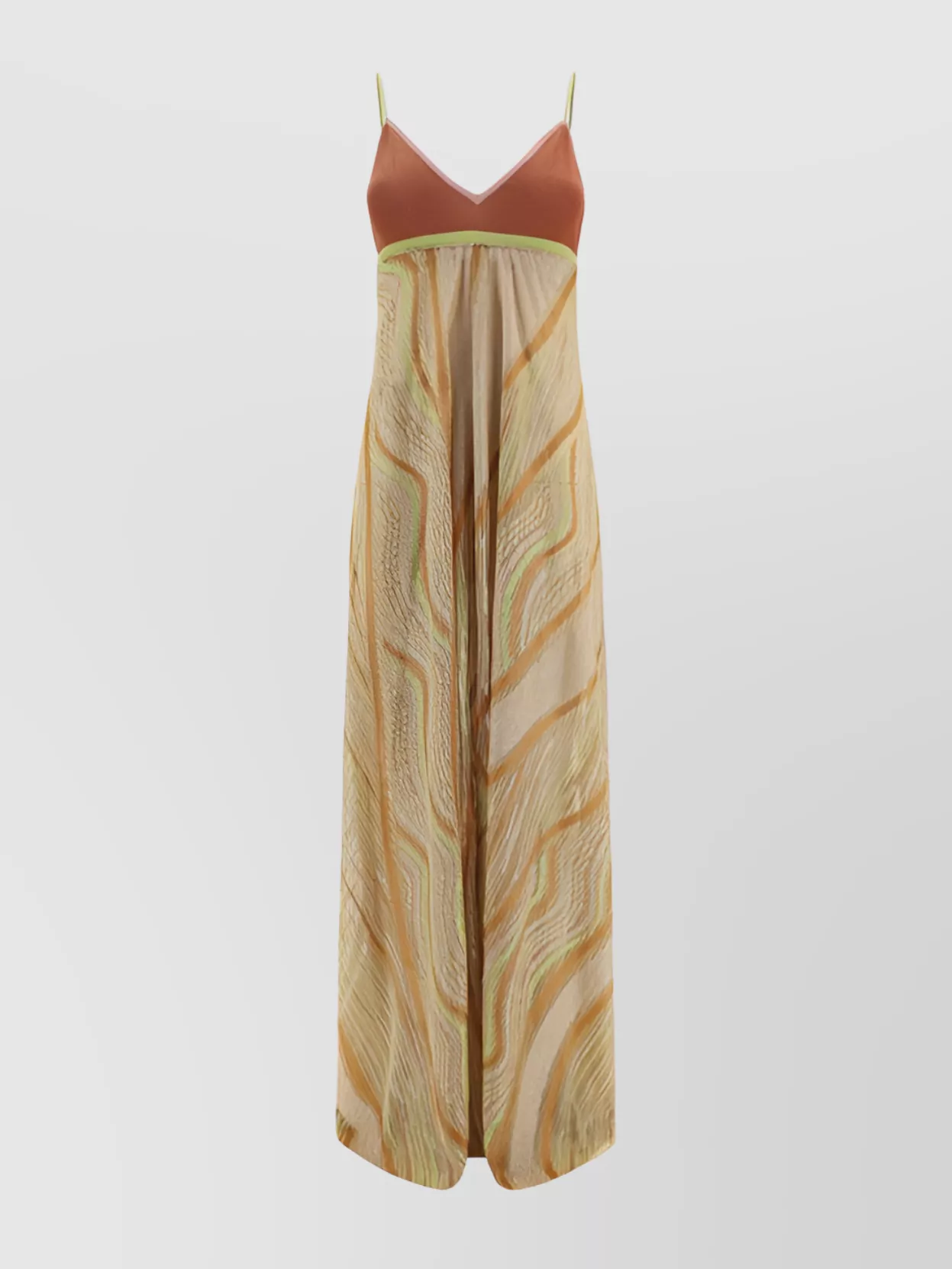 Shop Forte Forte Long Dress With Contrast Trim And Pleated Design
