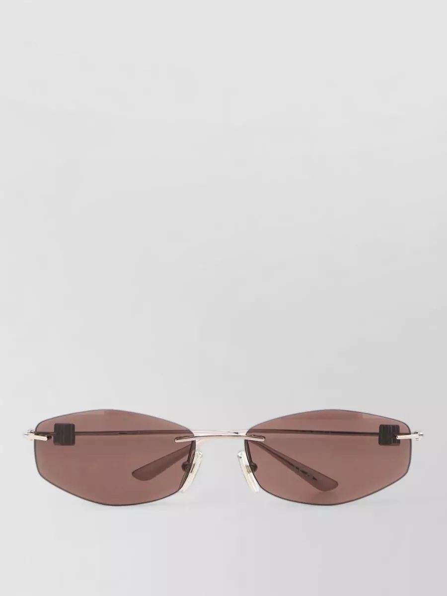 Balenciaga Metal geometric oval sunglasses