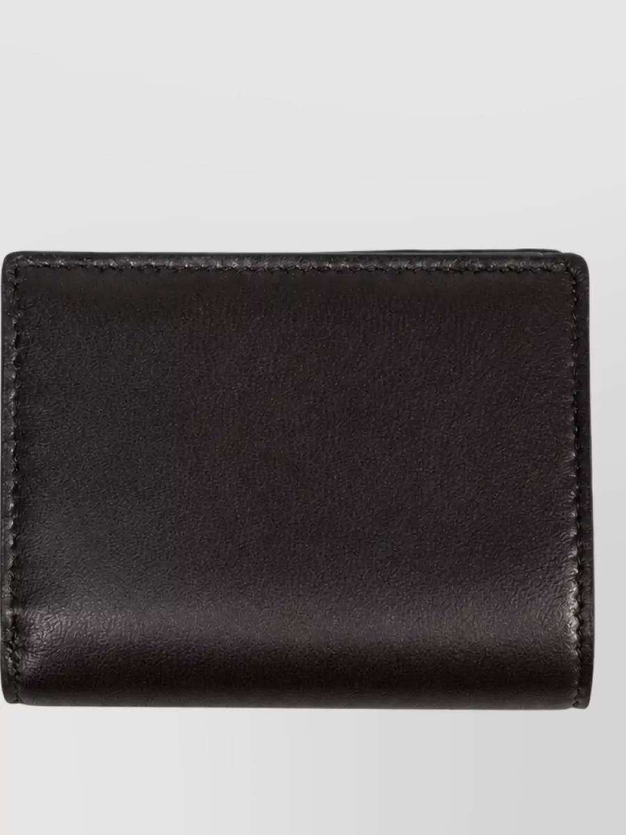 Balmain Lambskin Leather Coin Wallet