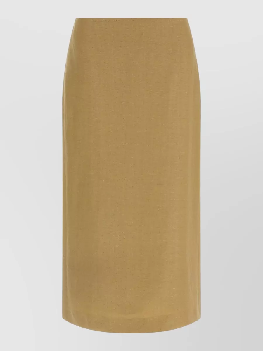 Max Mara Linen Veranda Midi Pencil Skirt