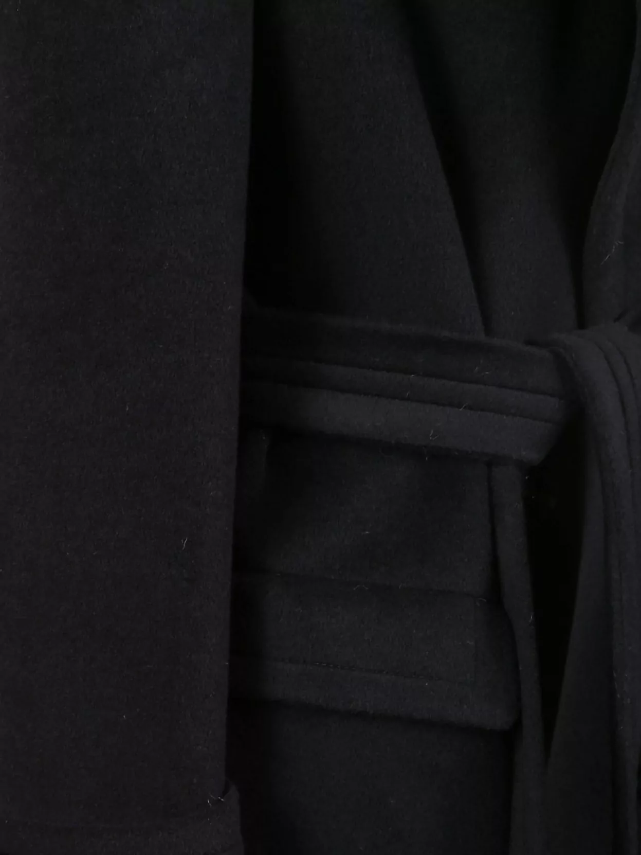 Tagliatore Long Belted Coat Notched Lapels