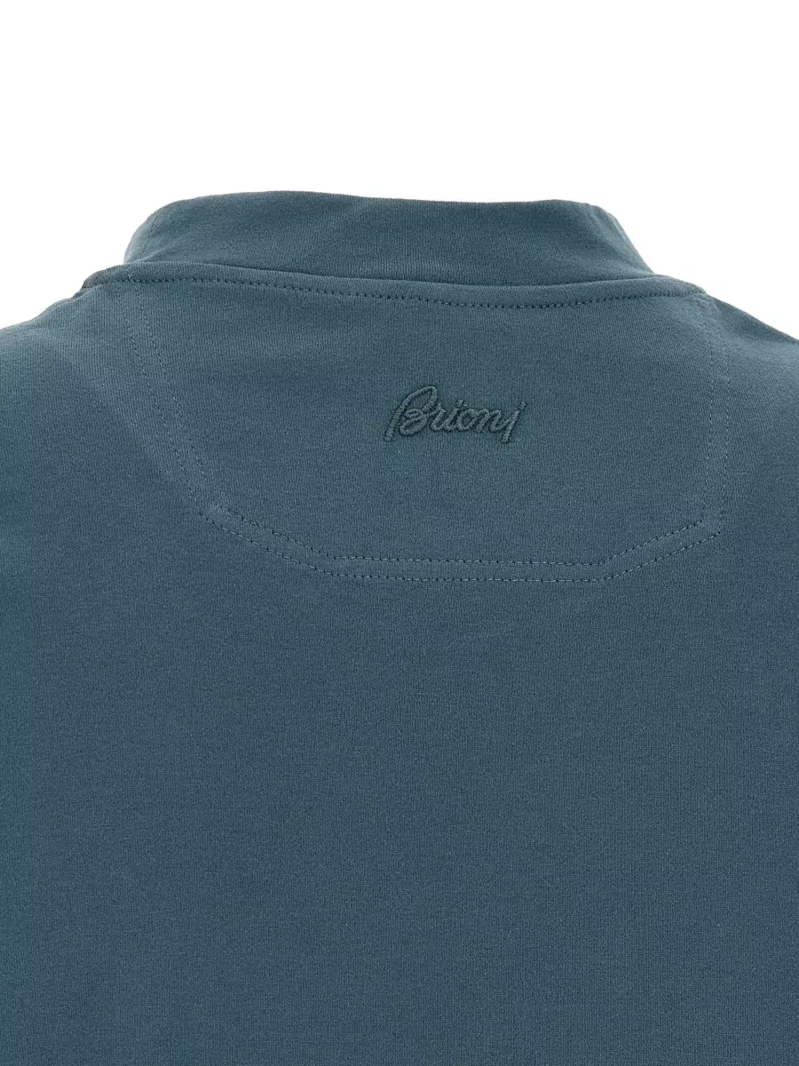 Brioni Cotton Ribbed Crew-Neck T-Shirt