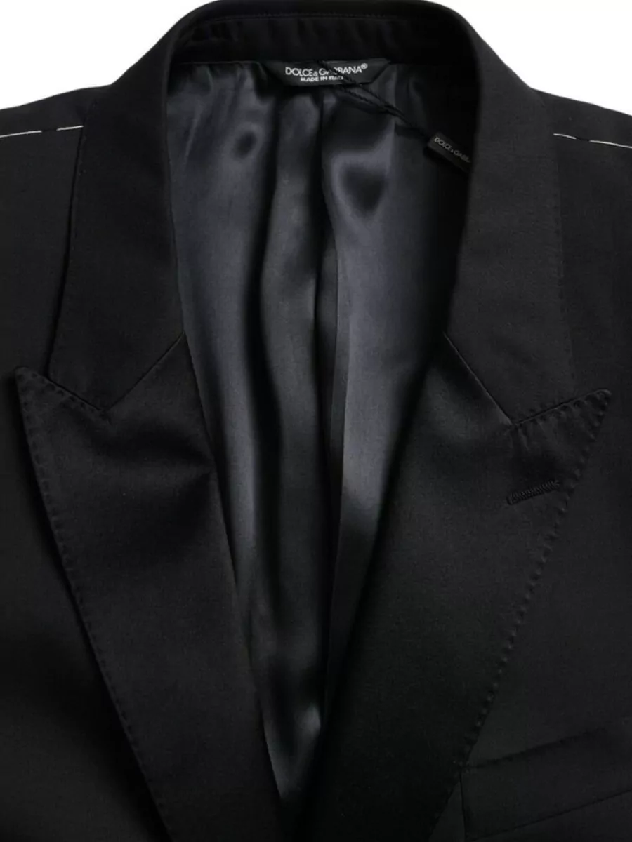 Dolce&Gabbana Silk Virgin Wool Single-Breasted Tuxedo Jacket