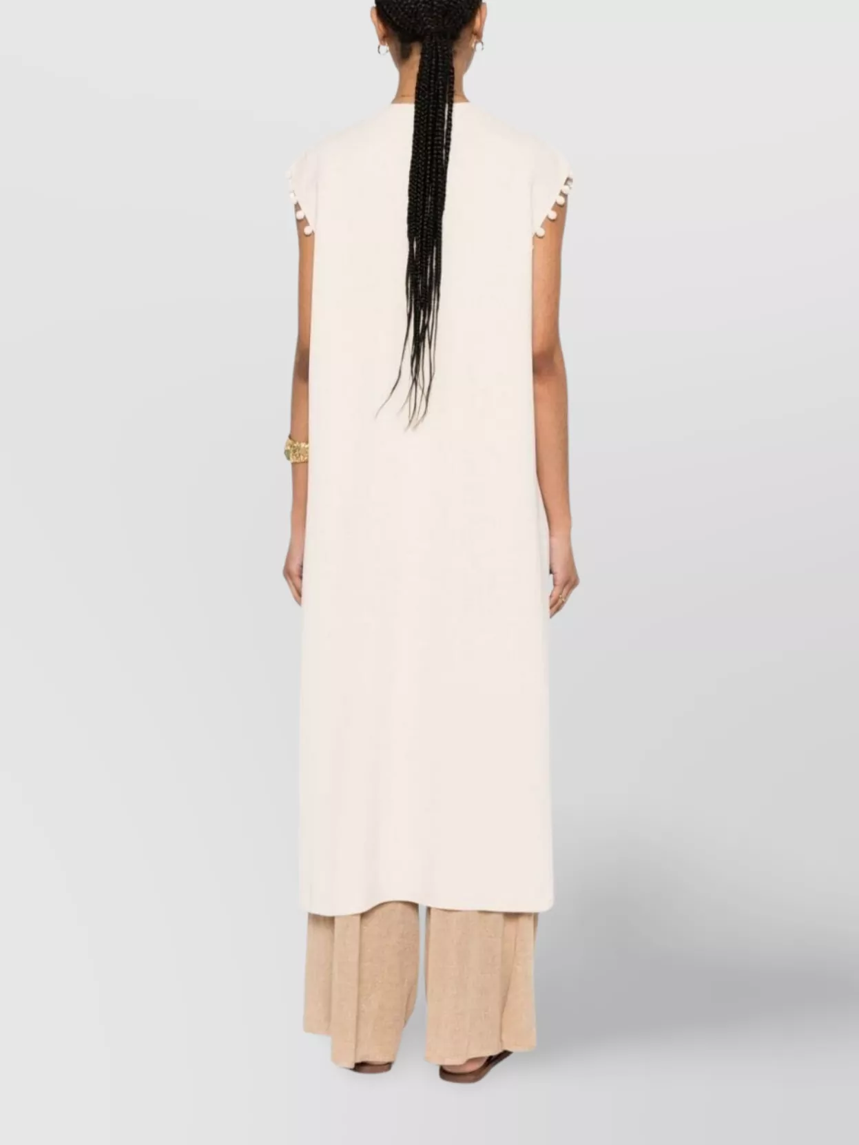 Max Mara Knitwear With V-Neckline And Cap Sleeves