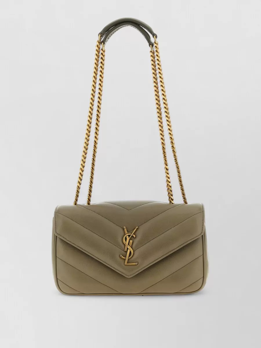 Saint Laurent loulou small leather clutch bag