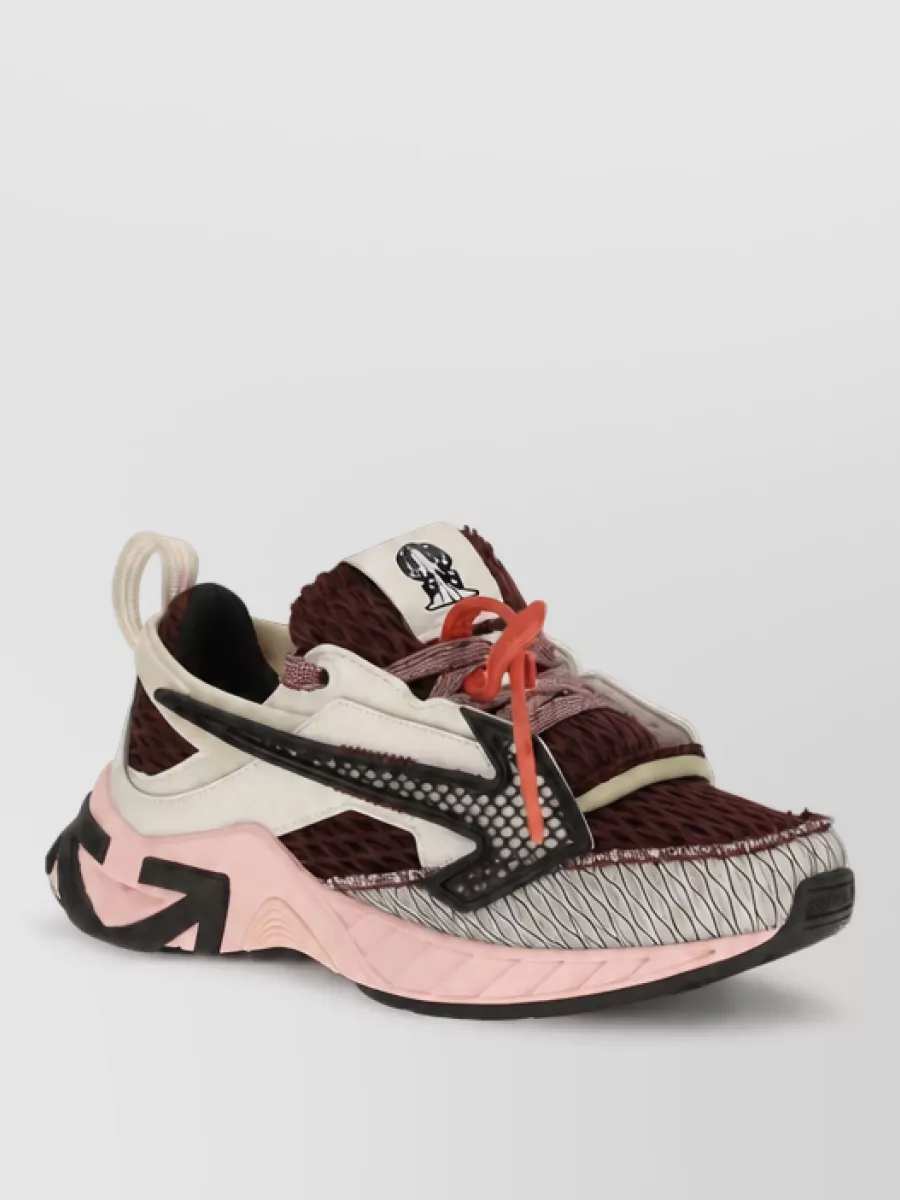 Off-White polyester low-top sneakers