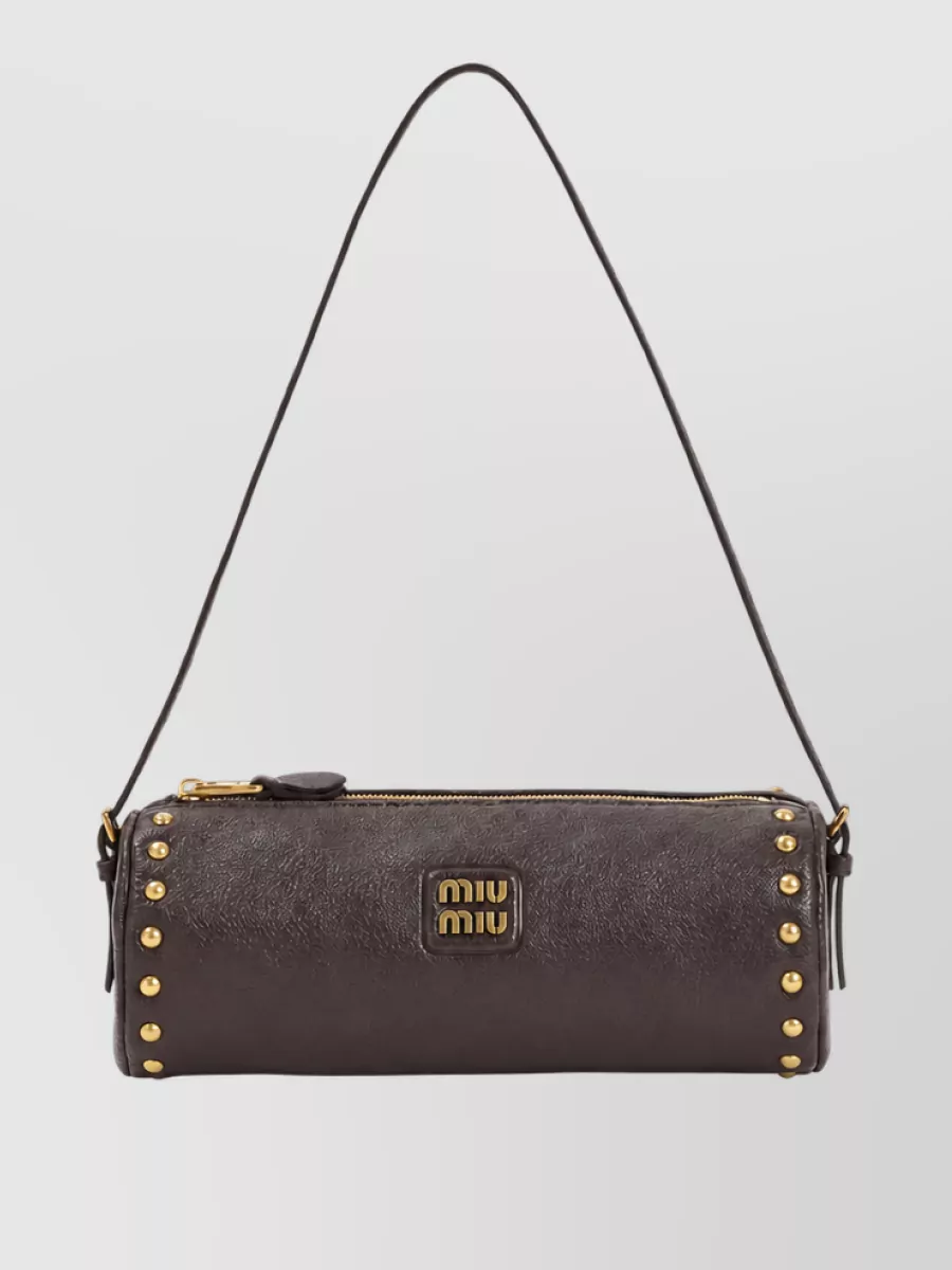 Miu Miu Leather studded pouch