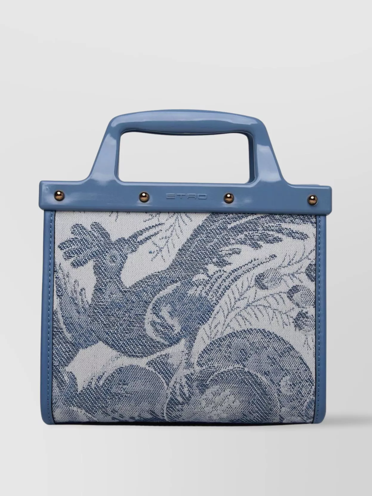 Etro Dual-tone Fabric Tote Bag In Blue