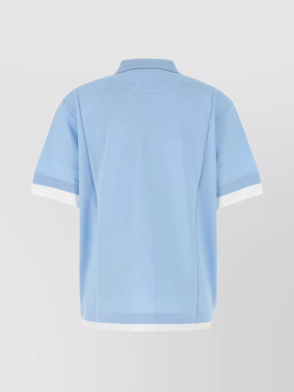 Prada Piquet Polo Shirt With Ribbed Cuffs And Collar In Animal Print