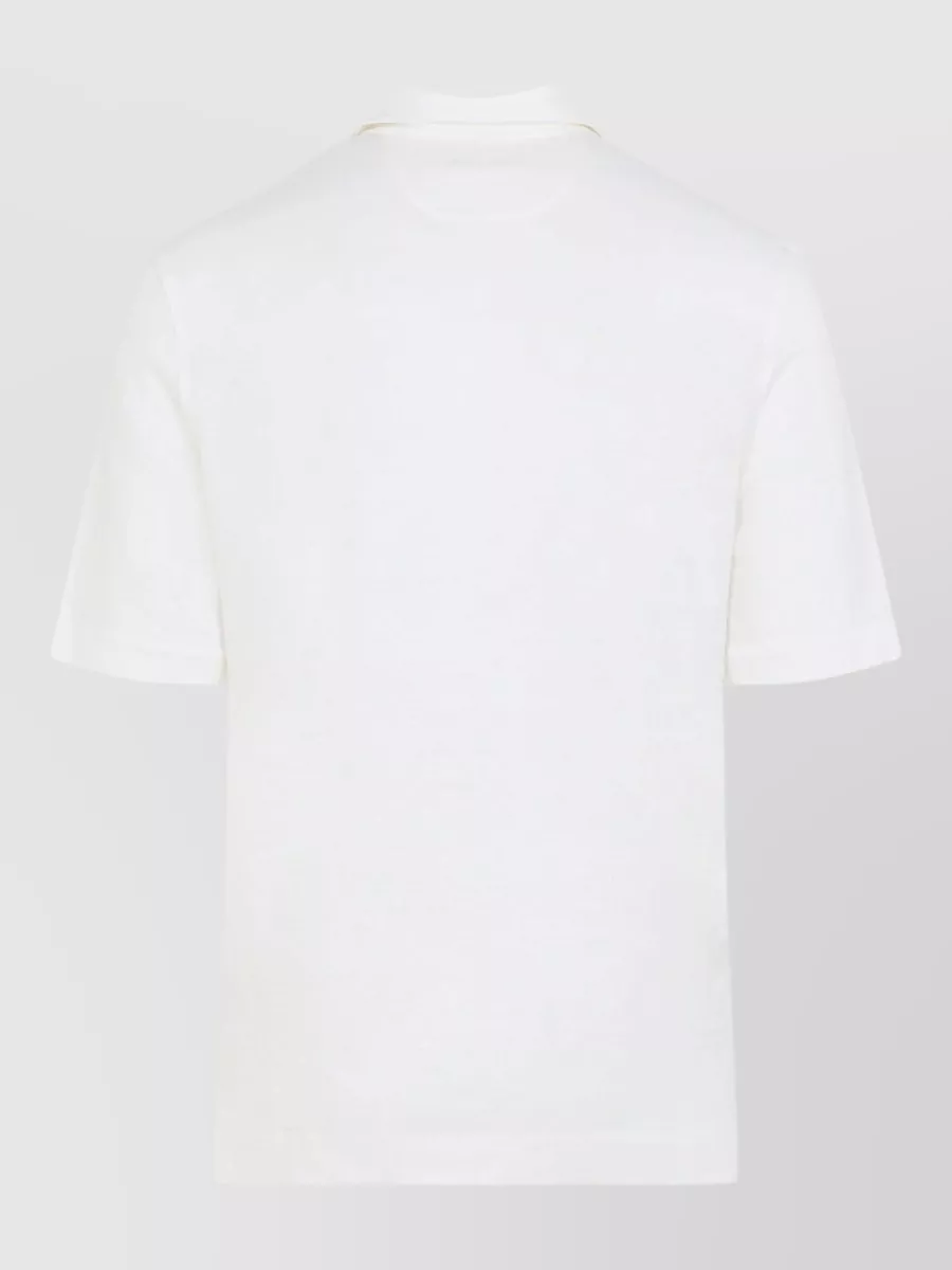 Zegna Linen Regular-Fit Short-Sleeve Polo Shirt