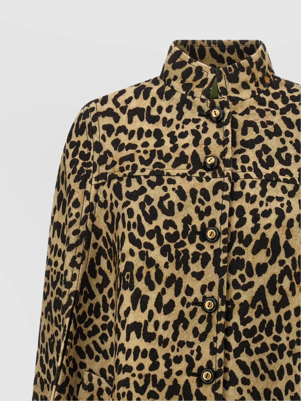 Valentino Garavani Stand Collar Animalier Cloth Cape