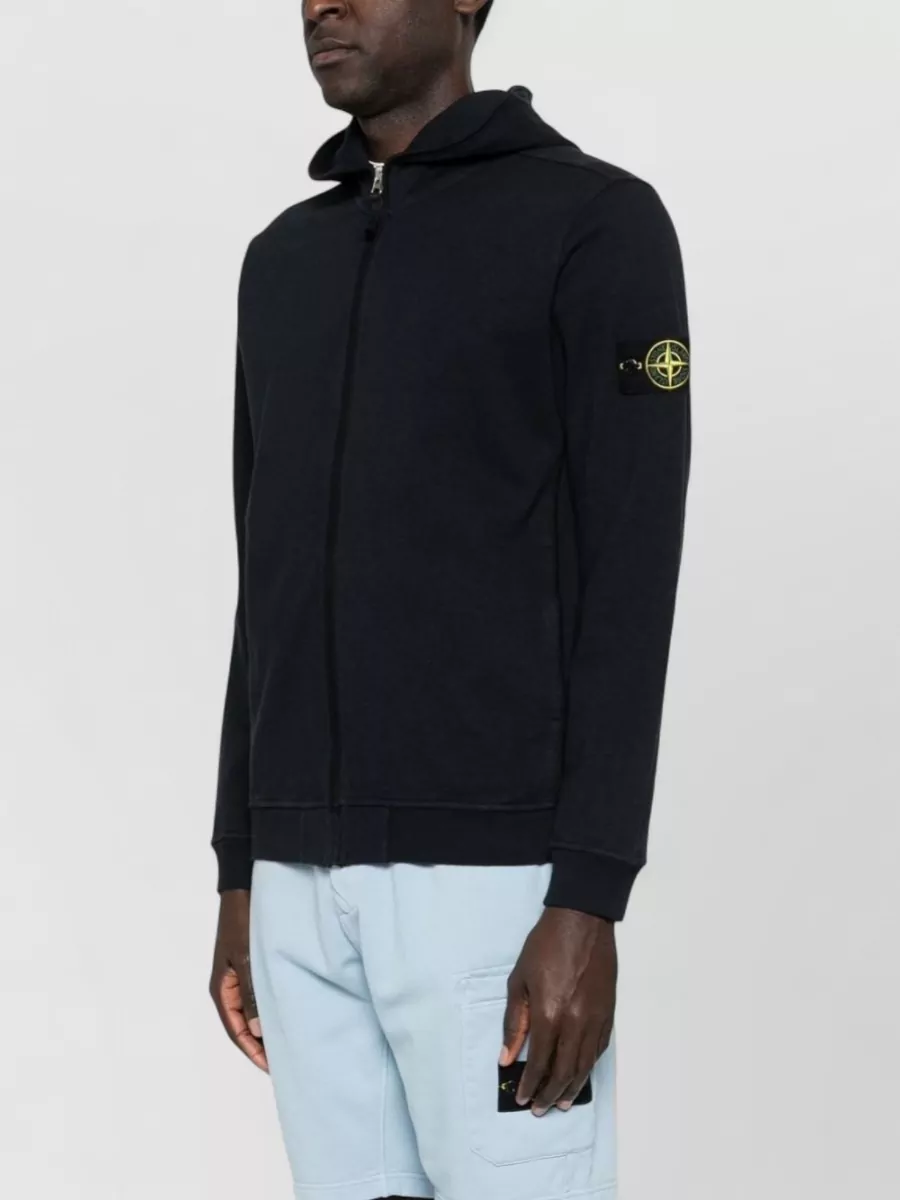 Stone Island Hooded Knitwear Long Sleeves Ribbed Cuffs