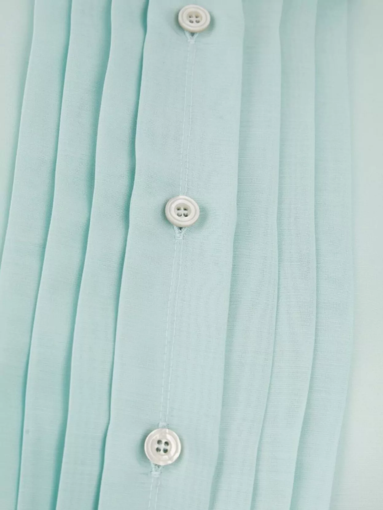 Tom Ford Plissé-detail Silk Shirt In Cyan