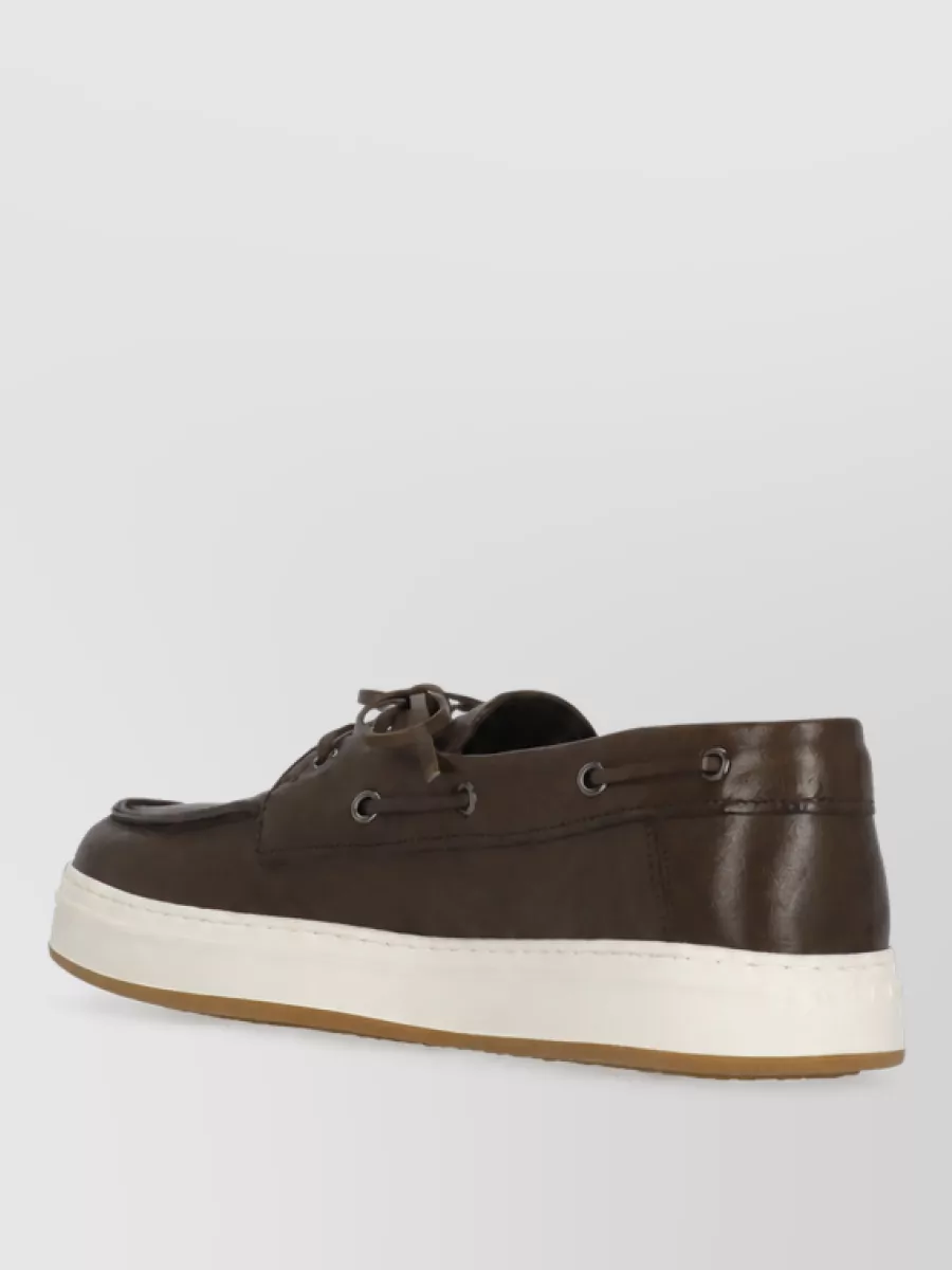 Hogan Leather Boat Shoes