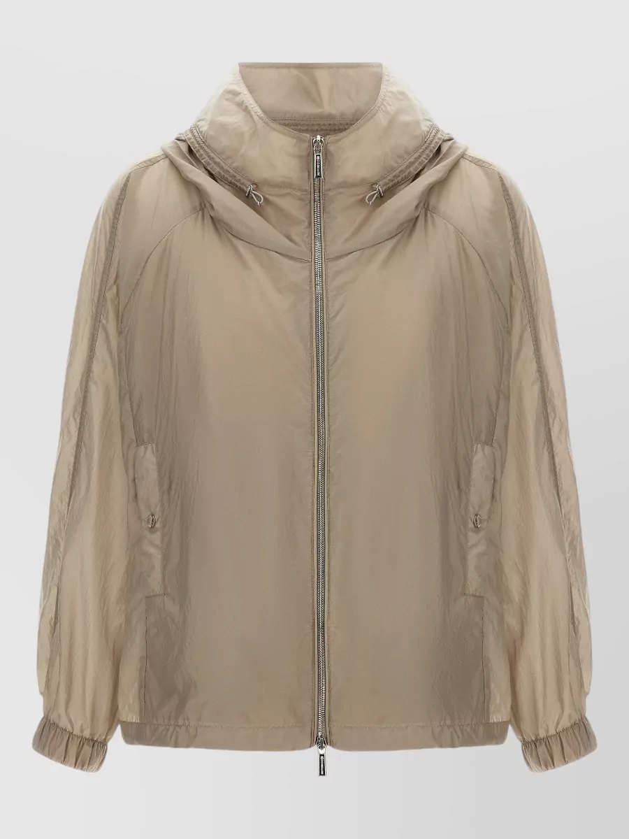 Moorer Wrinkled Hooded Puffer Jacket