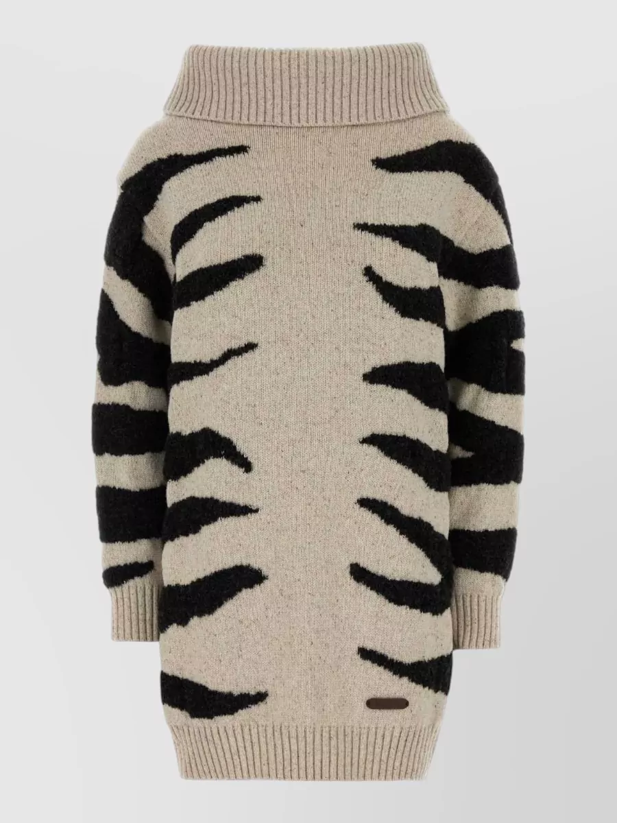 Moschino silk wool blend sweater dress