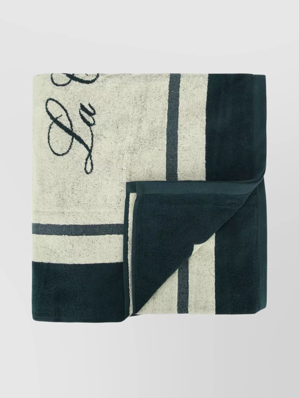 Jacquemus Embroidered Cruise Towel With Two-tone Rectangular Design