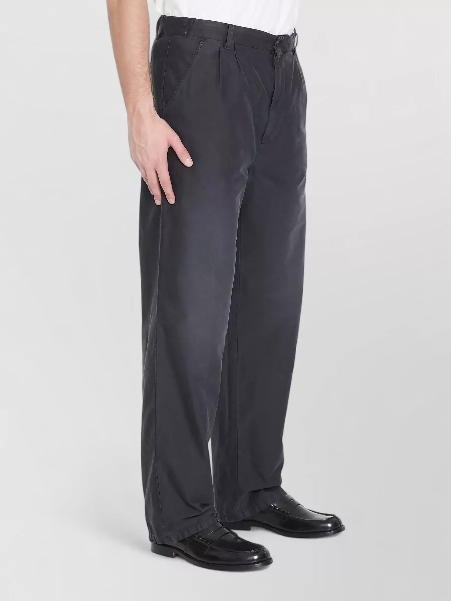 Maison Margiela Cotton Pleated Wide-Leg Trousers