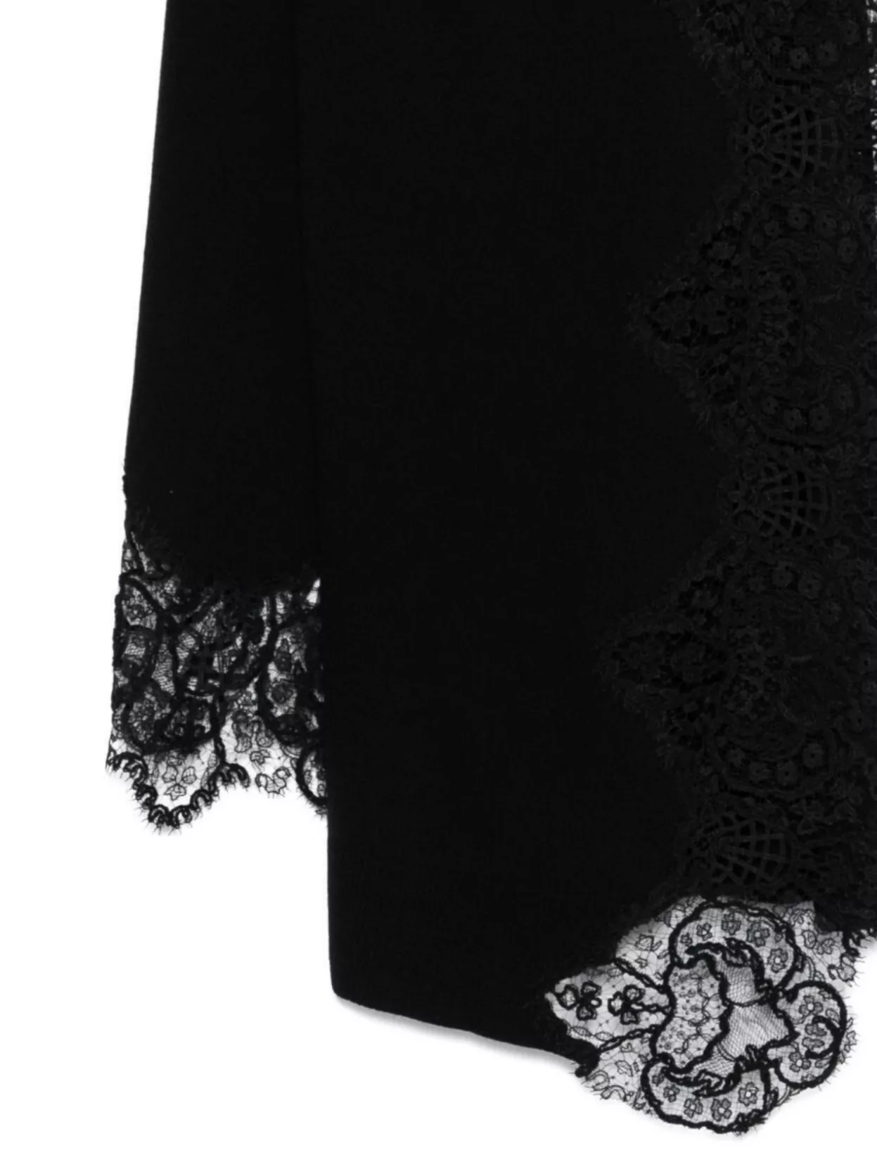 Ermanno Scervino Cashmere Scarf Featuring Lace Detail